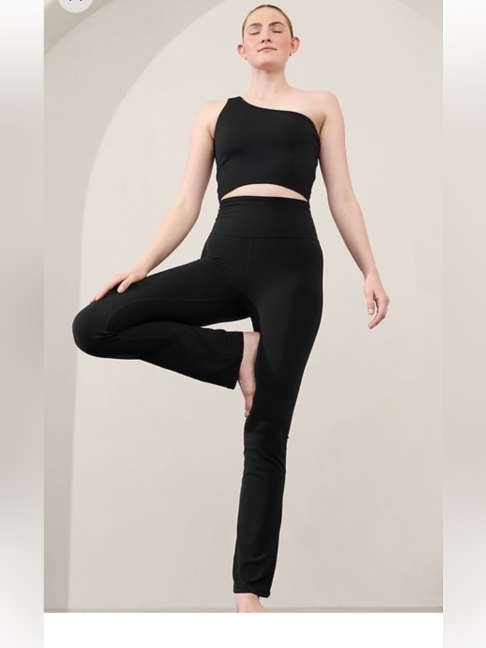 NWT Athleta Elation Straight Leg Pant extra small Black XS Powervita